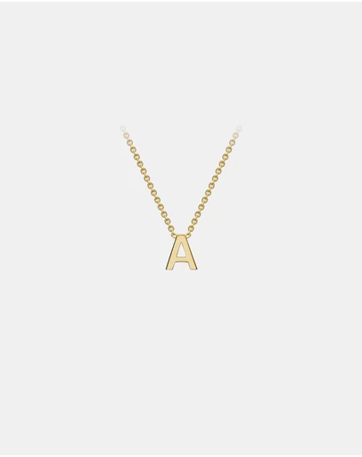 Zoe Olivia - 9K Gold Initial A Necklace