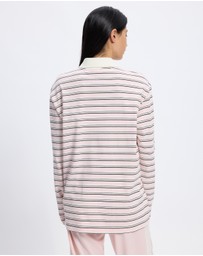 adidas Originals - Striped Oversized LS Polo