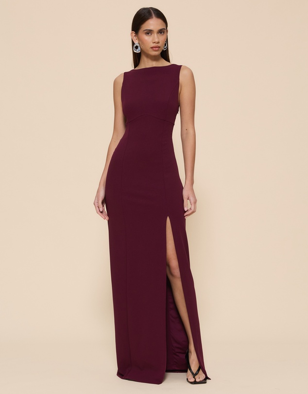 CHANCERY - Shay Boat Neck Maxi Dress With Open Back