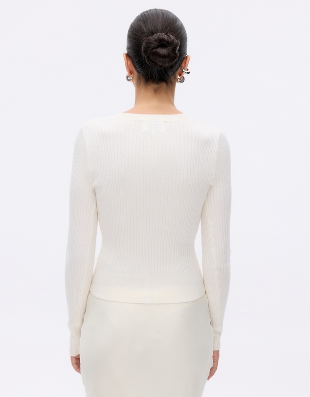 Minima Esenciales - Wren Merino Wool Rib Knit Top