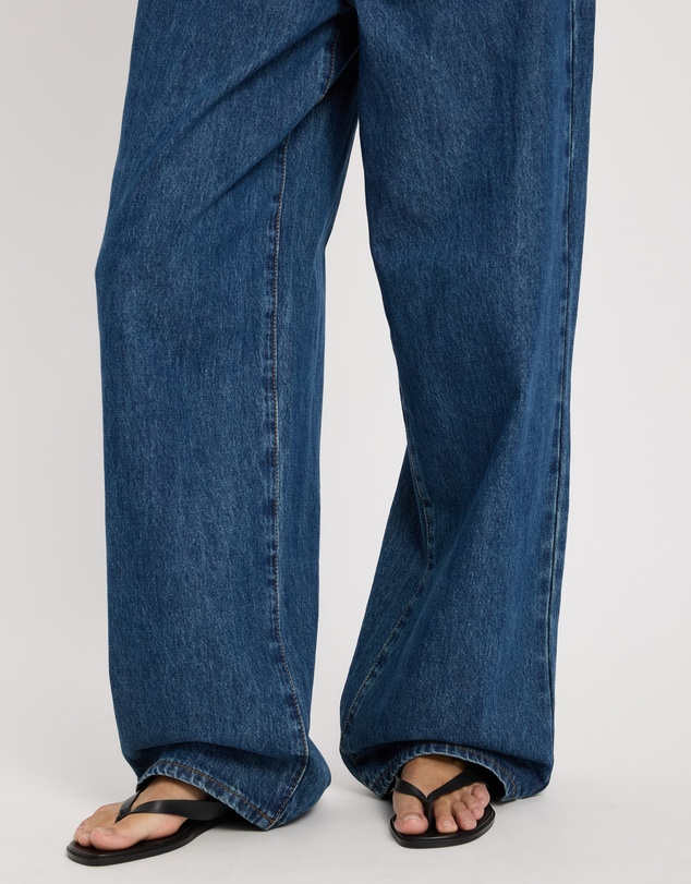 Calli - Pleat Wide Jeans