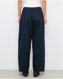 AERE - Organic Cotton Barrel Leg Trousers