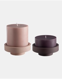 porter green - flipp lrg silicone unbreakable candle holder set