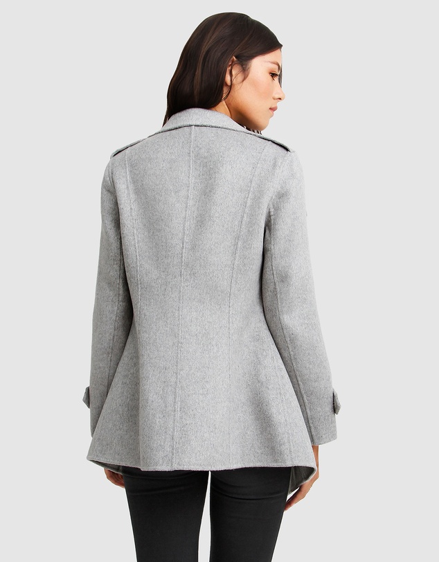 Belle & Bloom - Bad Girl Wool Blend Moto Coat