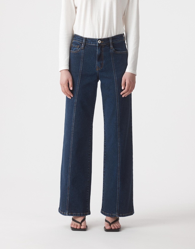 Outland Denim - 32in Mia Mid Wide Seamed Jeans