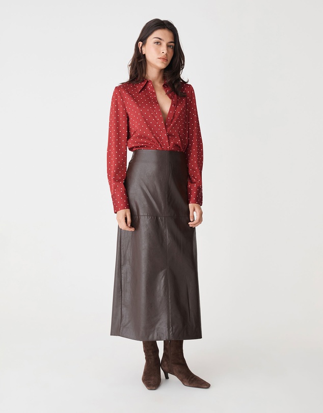 Forcast - Courtney Satin Spot Shirt