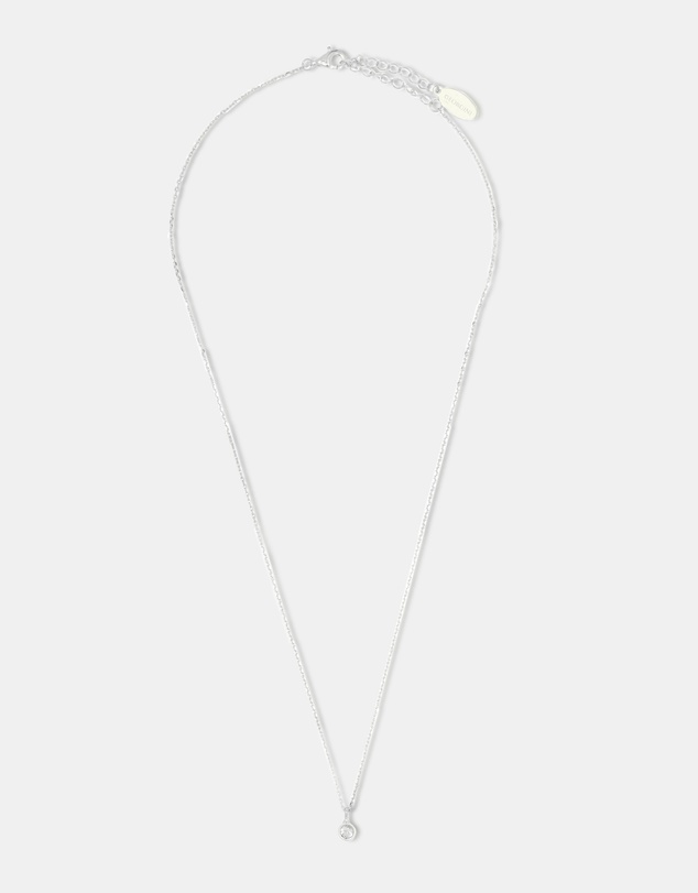 Georgini - Natural Topaz And Diamond April Silver Pendant