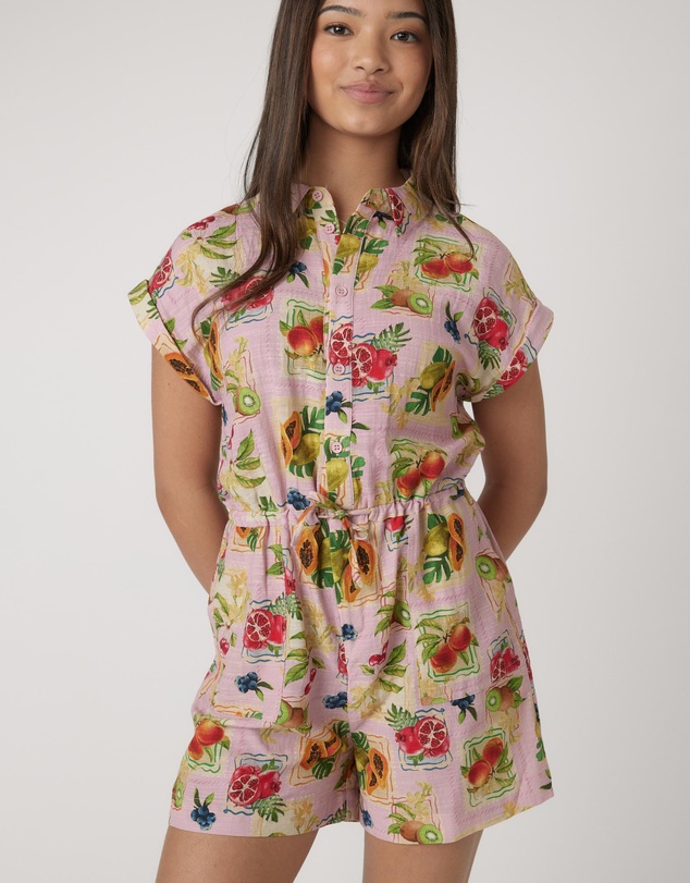 Decjuba Kids - Frankie Printed Playsuit - Teens