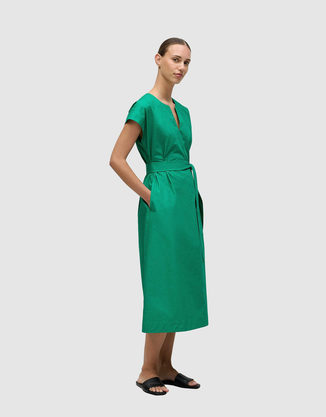 Trenery - Cotton Poplin Cap Sleeve Belted Dress