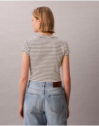 Calvin Klein Jeans - Slim Ribbed Stripe T-Shirt