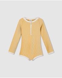 Zulu & Zephyr Mini - Mini Stripe Rib Rashie Onesie - Kids