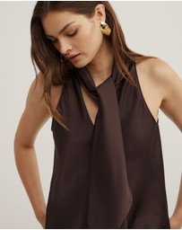 Witchery - V-neck Scarf Top