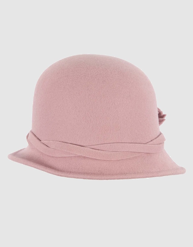 Max Alexander - Winter Felt Dusty Pink Cloche Hat