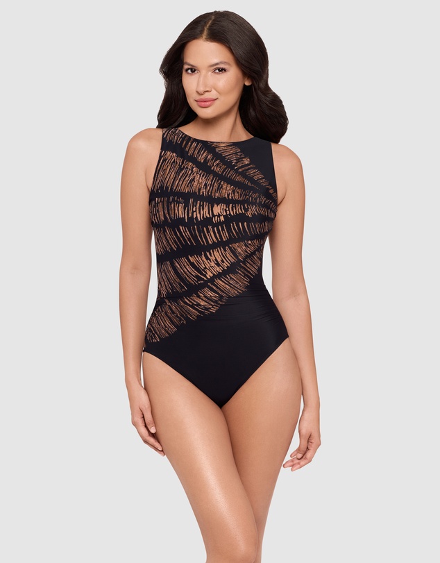 Miraclesuit Swimwear  - Costa D'oro Regatta High Neck Tummy Control Swimsuit