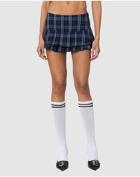 EDIKTED - Ara Plaid Pleated Skort