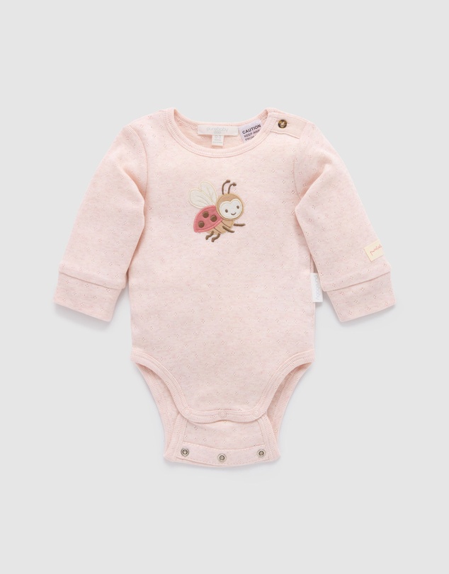 Purebaby - Applique Bodysuit -Kids-Babies