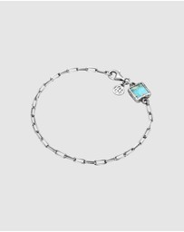 Haze & Glory - ICONIC EXCLUSIVE - Bracelet Men Turquoise Square 925 Sterling Silver