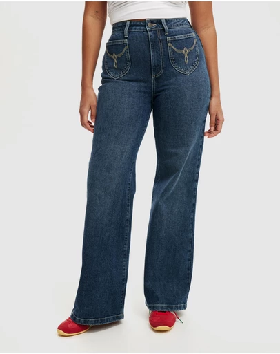 Cotton On - Curvy Stretch Wide Jeans