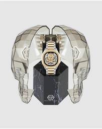 Philipp Plein - Skeleton Spectre 42mm Gold Case Silver Bracelet