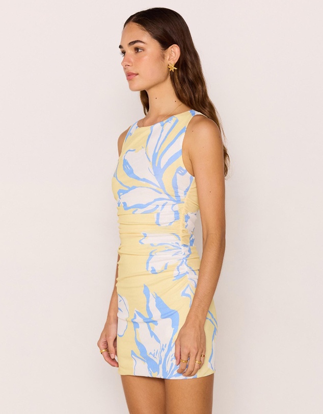 MINKPINK - Esme Gathered Mesh Mini Dress