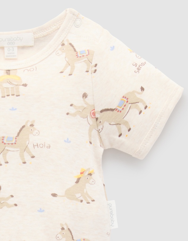 Purebaby - Rib Short Sleeve Bodysuit -Kids-Babies