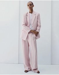 M.N.G - Straight-Fit Linen Suit Trousers