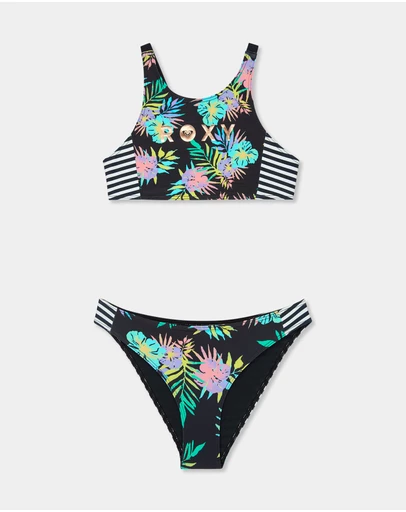 Roxy - Girls 4 to 16 Roxy Active Crop Set Two Piece