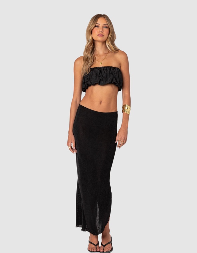 EDIKTED - Romi Nylon Bubble Bandeau Top