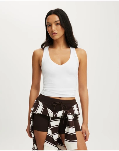 Cotton On Body Active - Ultra Soft Plunge Front Racer Tank