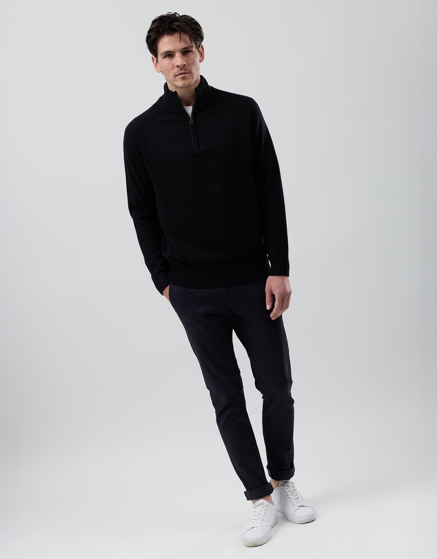 Wayver - Half Zip Wool Blend Knit