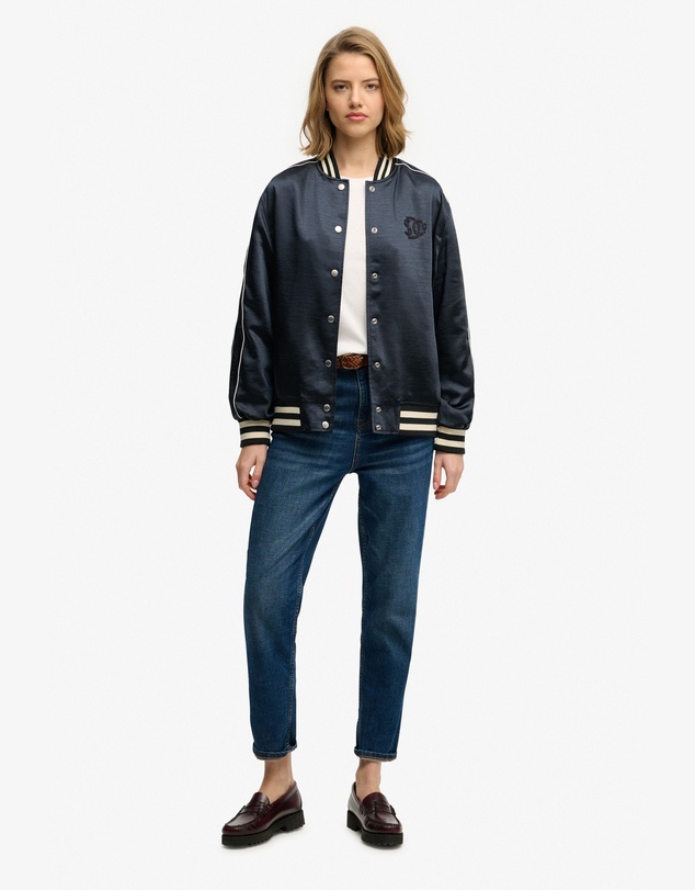 Superdry - Varsity Satin Slim Fit Bomber Jacket