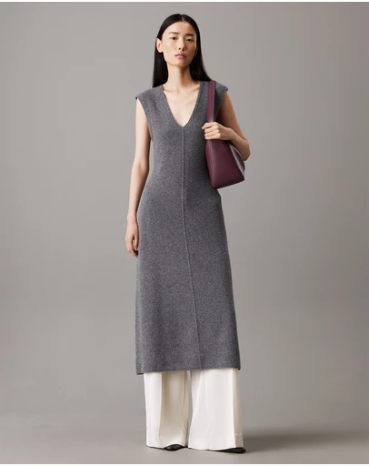 Calvin Klein - Soft Wool Midi Dress