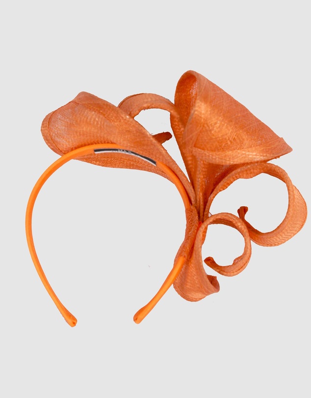 Max Alexander - Large Orange Sinamay Racing Fascinator