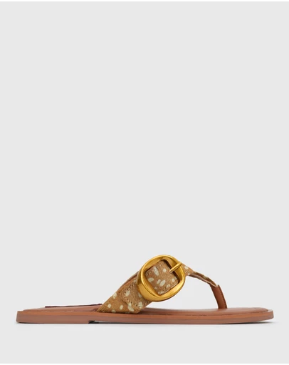 Betts - Rhodes Leather Buckle Thong Sandals