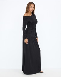 Dazie - She's All That LS Jersey Maxi Dress