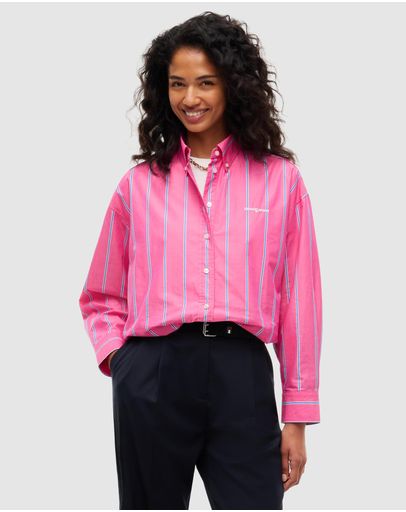 Bright Cherise Pink & Stripe