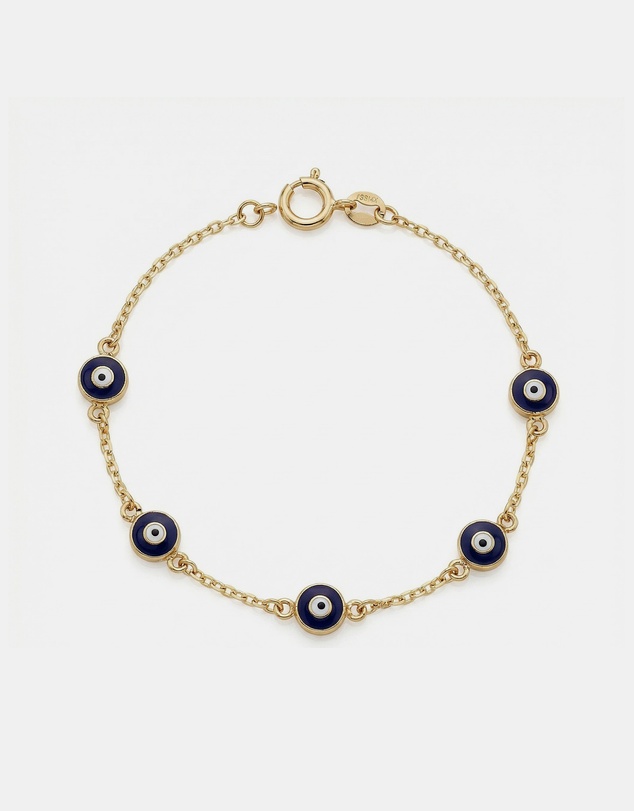 Zoe Olivia - 9K Gold Evil Eye Bracelet