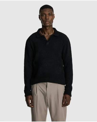 yd. - Asher Fluffy Polo Knit Jumper