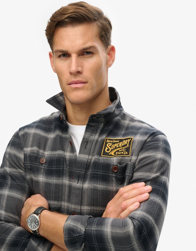 Superdry - Embroidered Check Overshirt