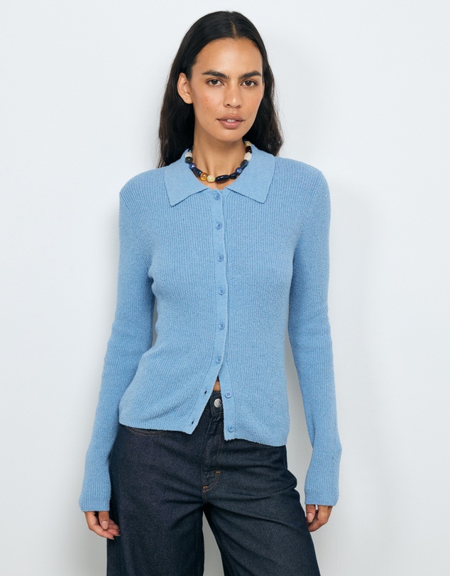 AERE - Asha Textured Knit Cardigan