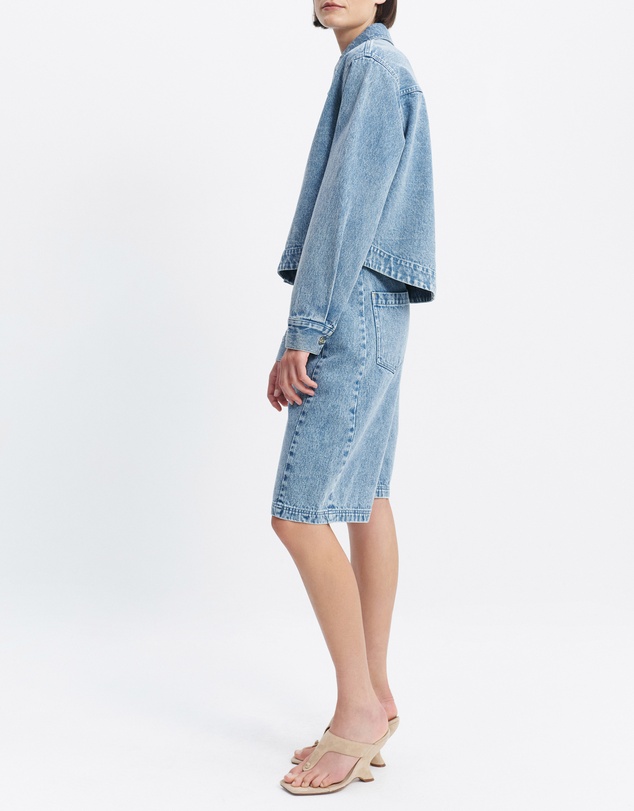 Aje Studio - Kendall Denim Barrel Shorts