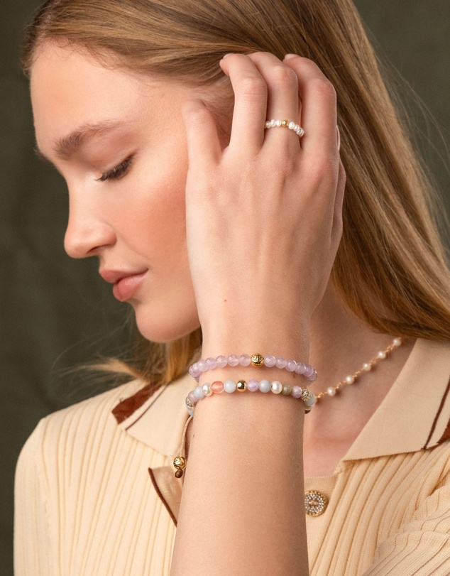 Nialaya Jewellery - Women's Beaded Pearl Ring