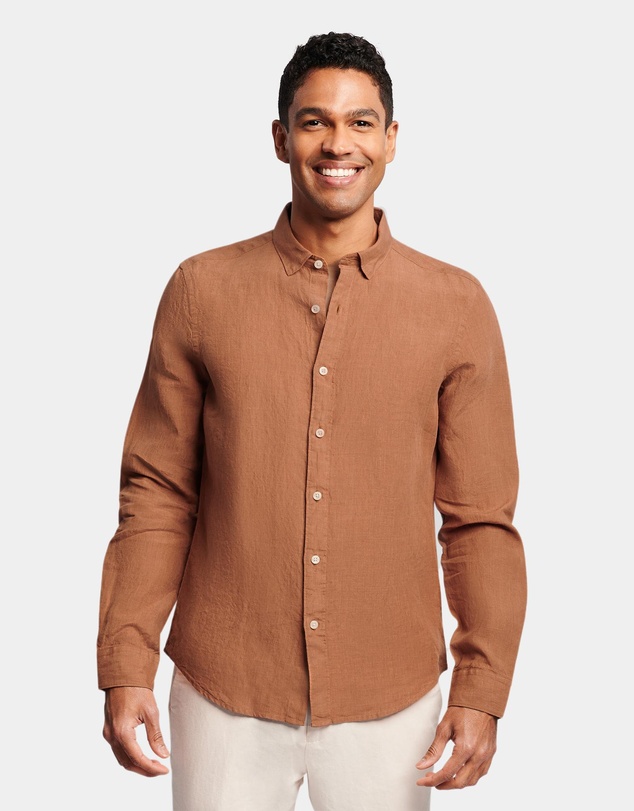 Brooksfield - Plain Linen Casual Shirt