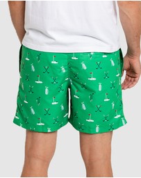 Sant And Abel - Men's Golf Green Swim Shorts