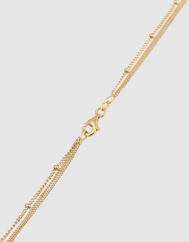 Elli Jewelry - Opal and Disc Layered Necklace in Gold-Plated 925 Silver