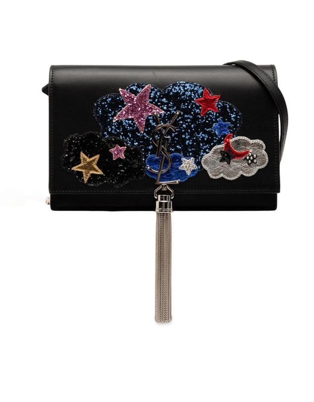 Pre-Loved by Azura Reborn - Pre-Loved Calfskin Cloud Star Applique Classic Monogram Kate Tassel Wallet on Chain