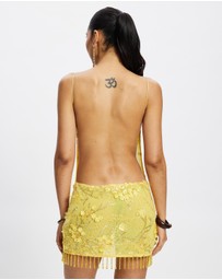 Jaded London - Beaded Mesh Mirage Dress