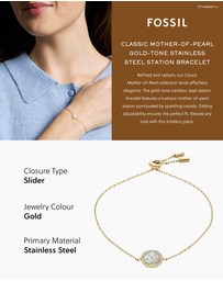Fossil - JEWELERY Classic Mother-of-Pearl Gold-Tone Bracelet