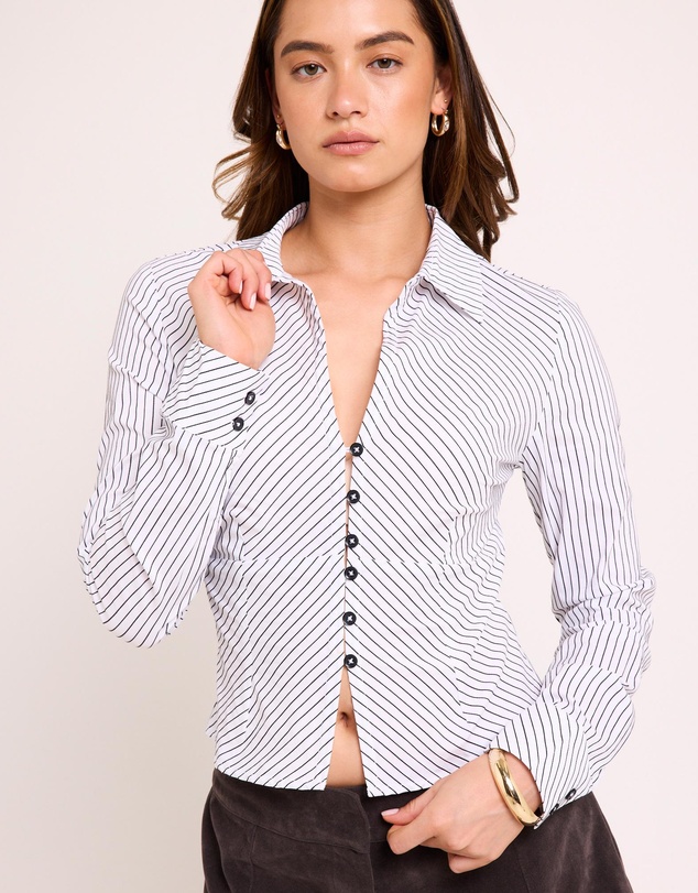 Insight - Ashlyn Striped Long Sleeve Shirt