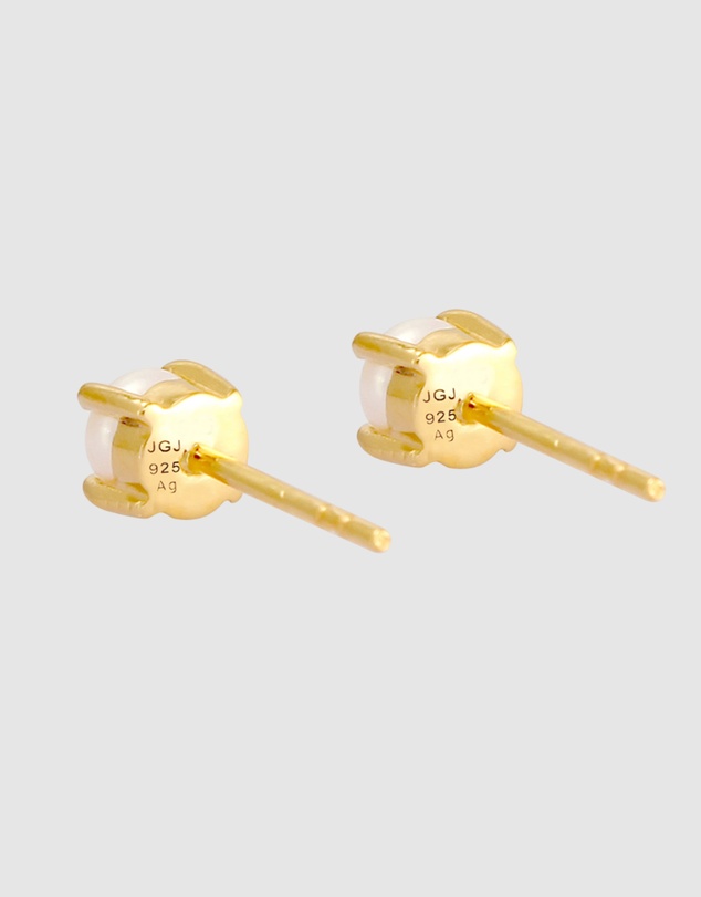 Elli Jewelry - Earrings Basic Modern with Freshwater Pearls in 925 Sterling Silver Gold Plated